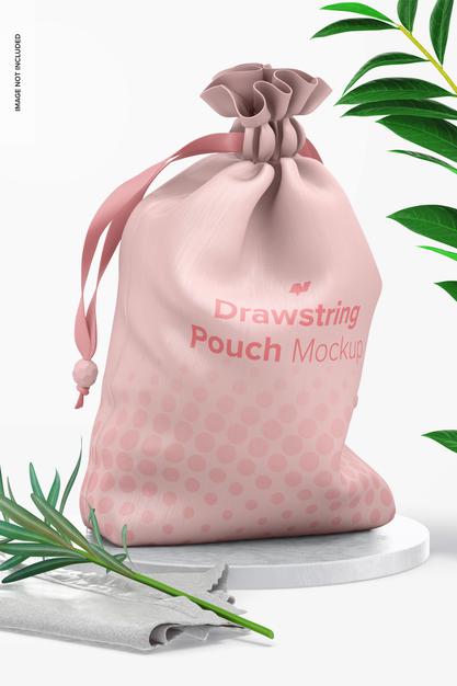 Free Drawstring Pouch Mockup Psd