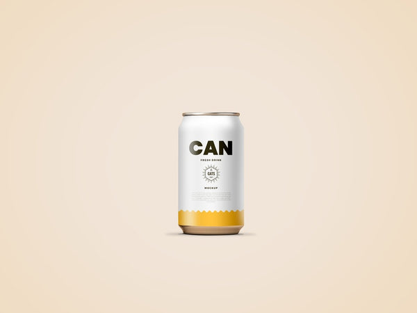 Free Drink Psd Can Mockup