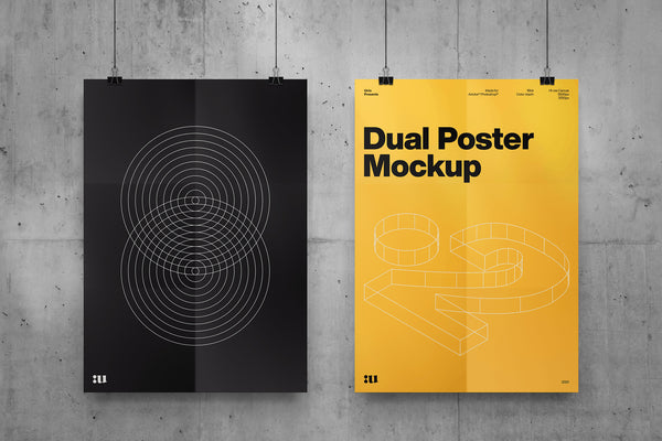 Free Dual Poster Mockup