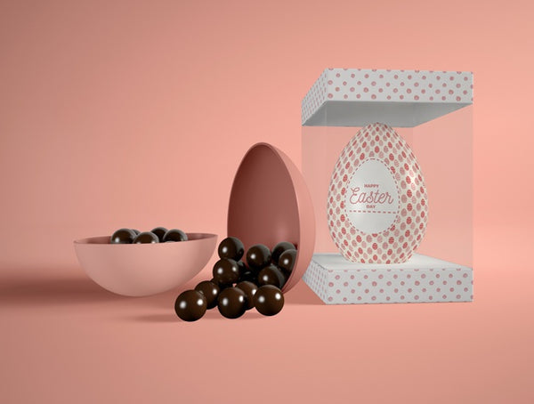 Free Easter Chocolate Eggs On Table Psd