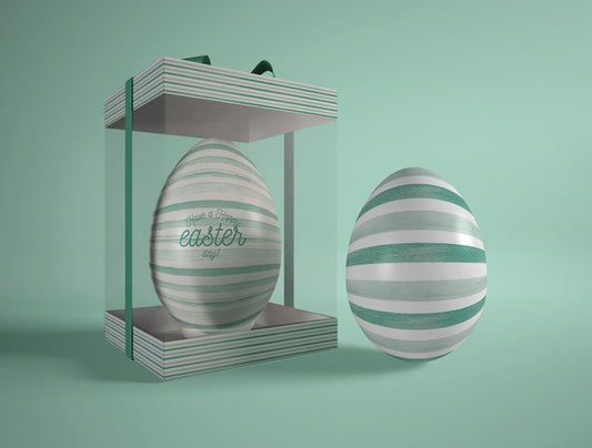 Free Easter Egg In Transparent Box Psd