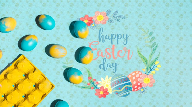 Free Easter Mockup With Copyspace Psd