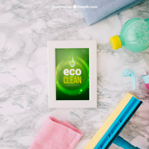 Free Eco Cleaning Mockup Psd