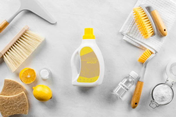 Free Eco Cleaning Products Assortment Psd