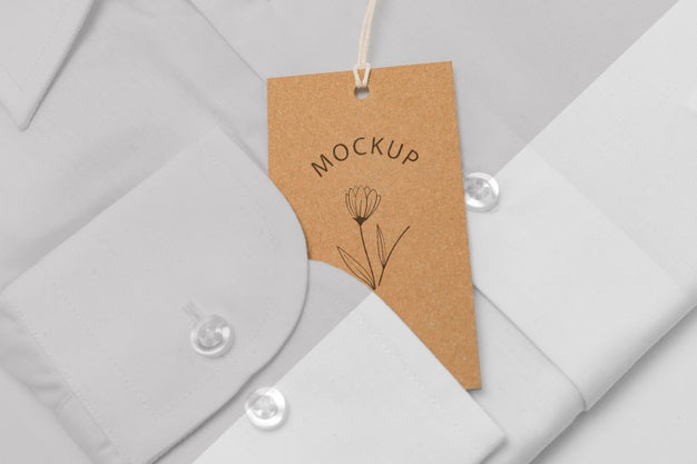 Free Eco-Friendly Price Tag On Formal Shirt Mock-Up Psd