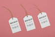 Free Eco Tags On Pink Background Above View Psd
