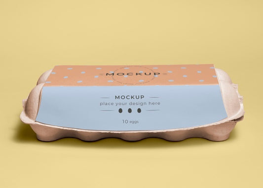 Free Ecologic Eggs Packaging Design Mockup Psd