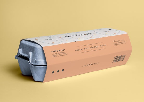 Free Ecologic Eggs Packaging Design Mockup Psd