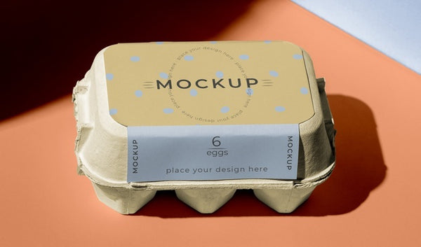 Free Ecologic Eggs Packaging Design Mockup Psd