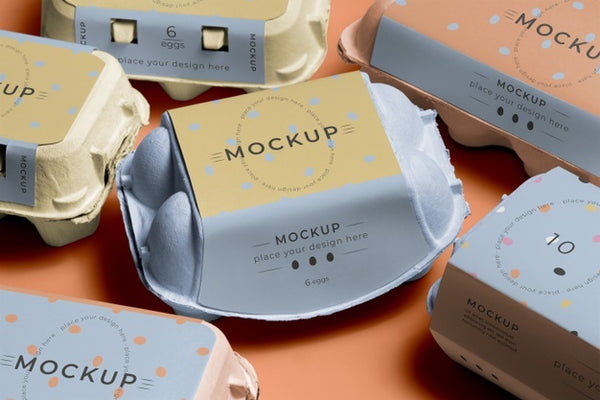 Free Ecologic Eggs Packaging Design Mockup Psd