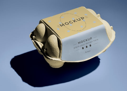Free Ecologic Eggs Packaging Design Mockup Psd