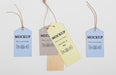 Free Ecological Tags Arrangement Top View Psd