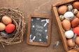 Free Eggs And Frame With Easter Message Psd
