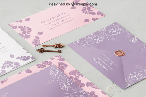 Free Elegant Wedding Invitation Mockup Psd