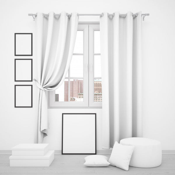 Free Elegant Window With Blank Photo Frames Around Psd