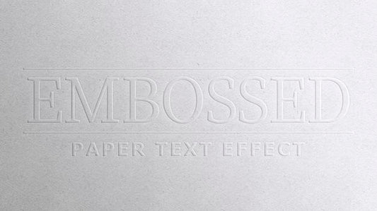 Free Embossed Paper Text Effect Psd