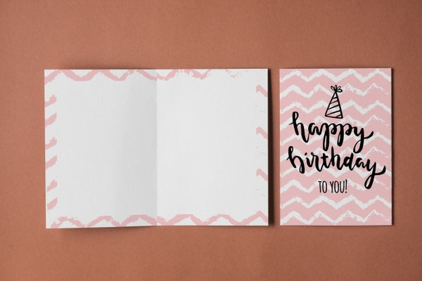 Free Empty Birthday Card Mockup Psd