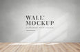 Free Empty Room With A Gray Wall Mockup Psd