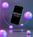 Free Empty Screen Smartphone Mockup With Spheres Psd