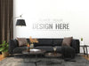 Free Empty Wall Interior Furniture 3D Psd Mockup Psd