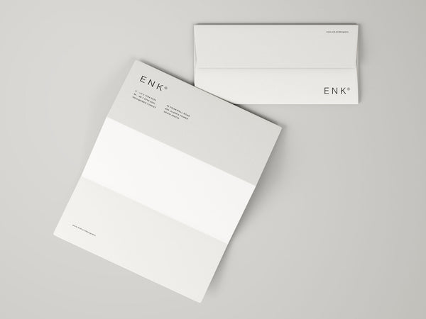 Free Envelope And A4 Folded Letterhead Mockup