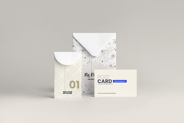 Free Envelope Stationery Mockup