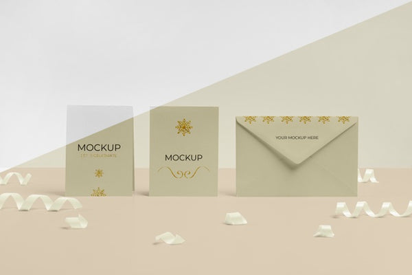 Free Envelope With Invitation Card Mock-Up Front View Psd