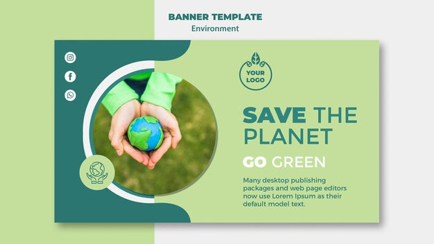 Free Environment Banner Template Mock-Up Psd