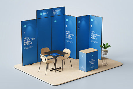 Free Exhibition Booth Mockup