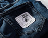 Free Fabric Clothing Patch Mock-Up On Denim Psd
