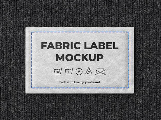 Free Fabric Label Mockup Template Psd