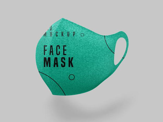 Free Face Mask Mockup Psd