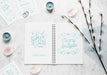 Free Fat Lay Of Wedding Notebook With Flowers And Candles Psd