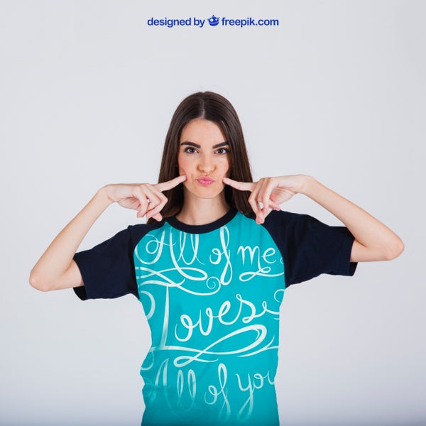 Free Female T-Shirt Print Concept Psd