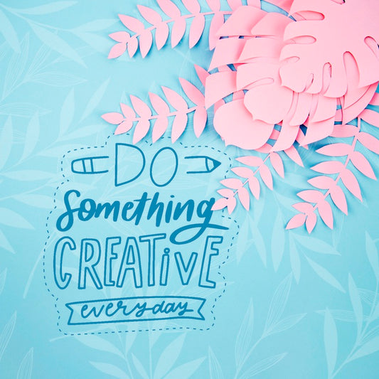 Free Fern And Monstera Paper Plant Leaves Background With Shadows Psd