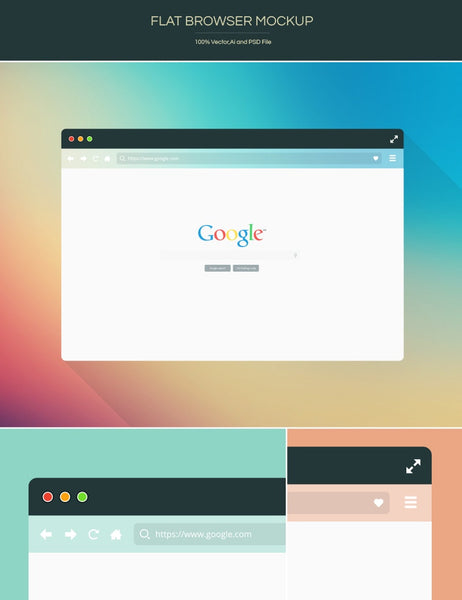 Free Flat Browser Mockup