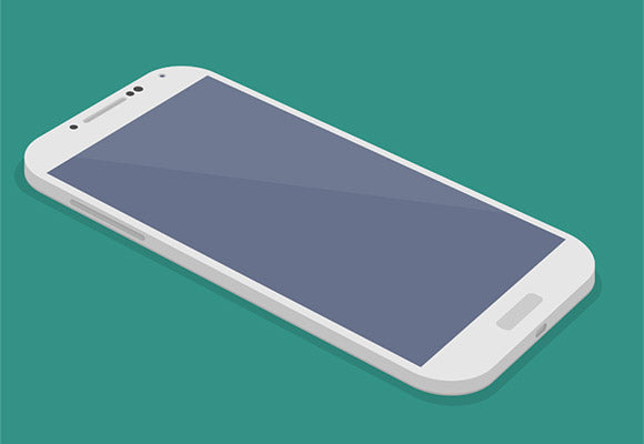 Free Flat Galaxy S4 Mockup