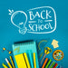 Free Flat Lay Back To School With Blue Background Psd