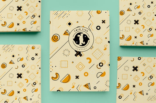 Free Flat Lay Books Arrangement Psd