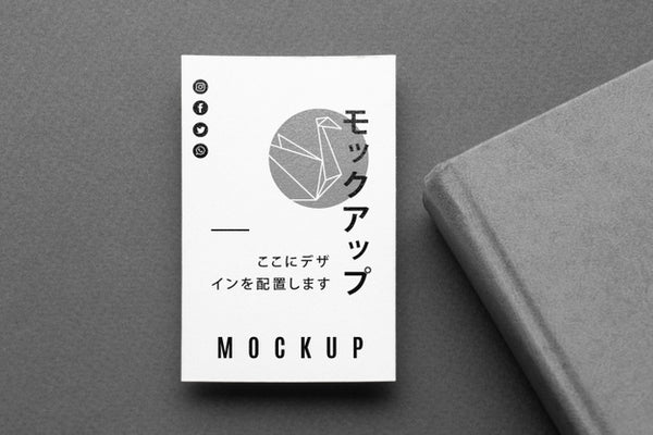Free Flat Lay Business Card Mock-Up Psd