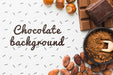 Free Flat Lay Chocolate Background Mock-Up Psd