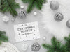 Free Flat Lay Christmas Eve Arrangement Mock-Up Psd
