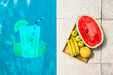 Free Flat Lay Copyspace Mockup At Swimming Pool Psd