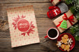 Free Flat Lay Cup Of Coffee With Gingerbread And Christmas Gifts Psd