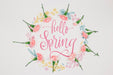 Free Flat Lay Floral Frame Psd