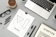 Free Flat Lay Of Desk Surface With Laptop And Compass Psd