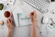 Free Flat Lay Of Elegant And Minimal Desk Psd