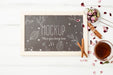Free Flat Lay Of Herbal Tea Concept Mock-Up Psd