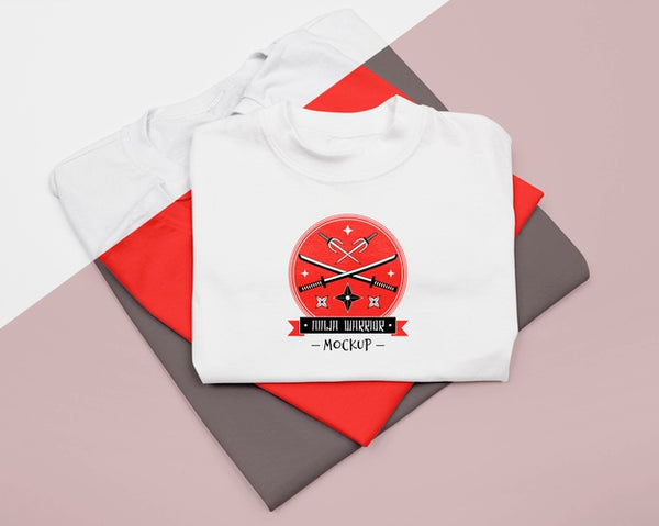 Free Flat Lay Of T-Shirt Concept Mock-Up Psd