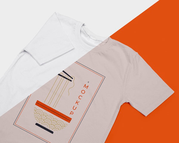 Free Flat Lay Of T-Shirt Concept Mock-Up Psd